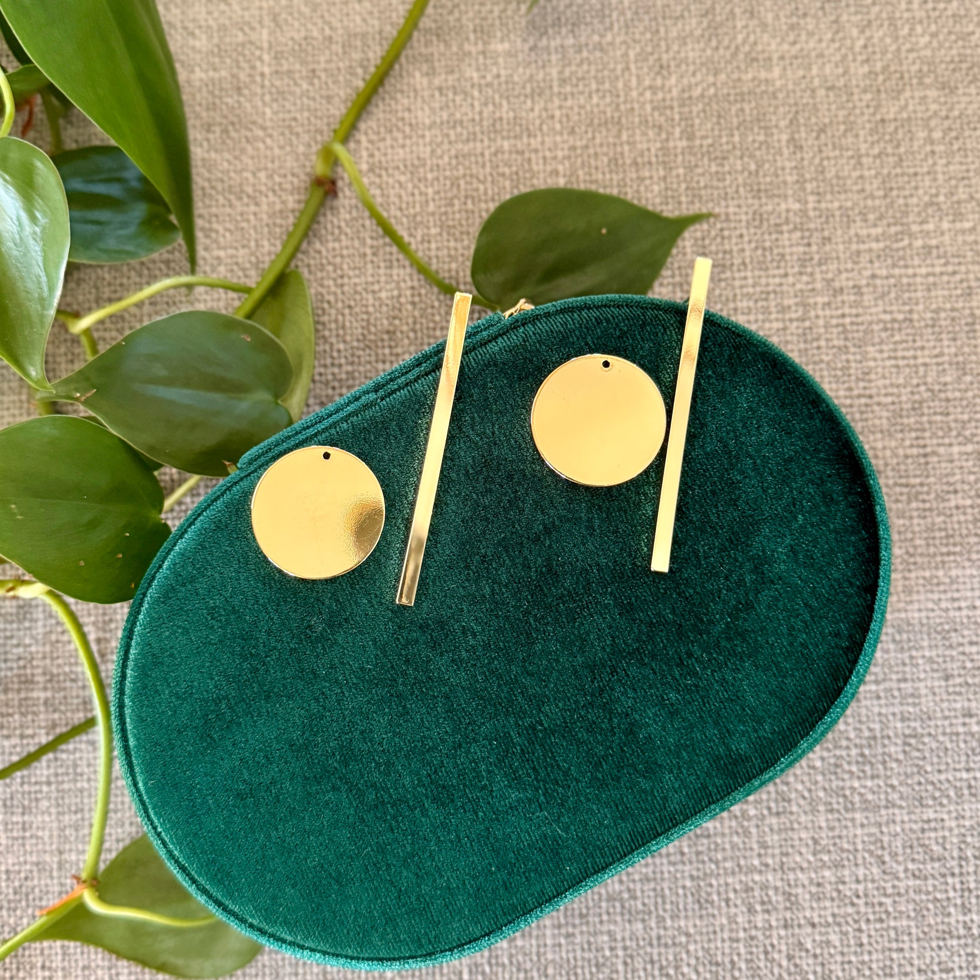 Two Piece Modern Earrings