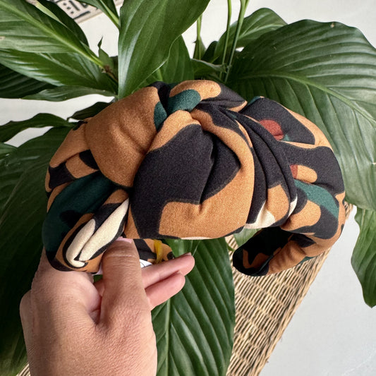Alice Band - Knot Camo Leopard Print - iszi ONLINE