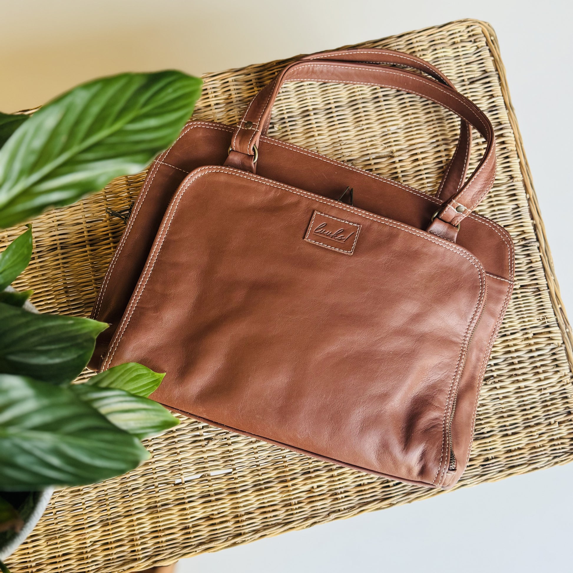 Leather Laptop Bag - Charles - iszi ONLINE