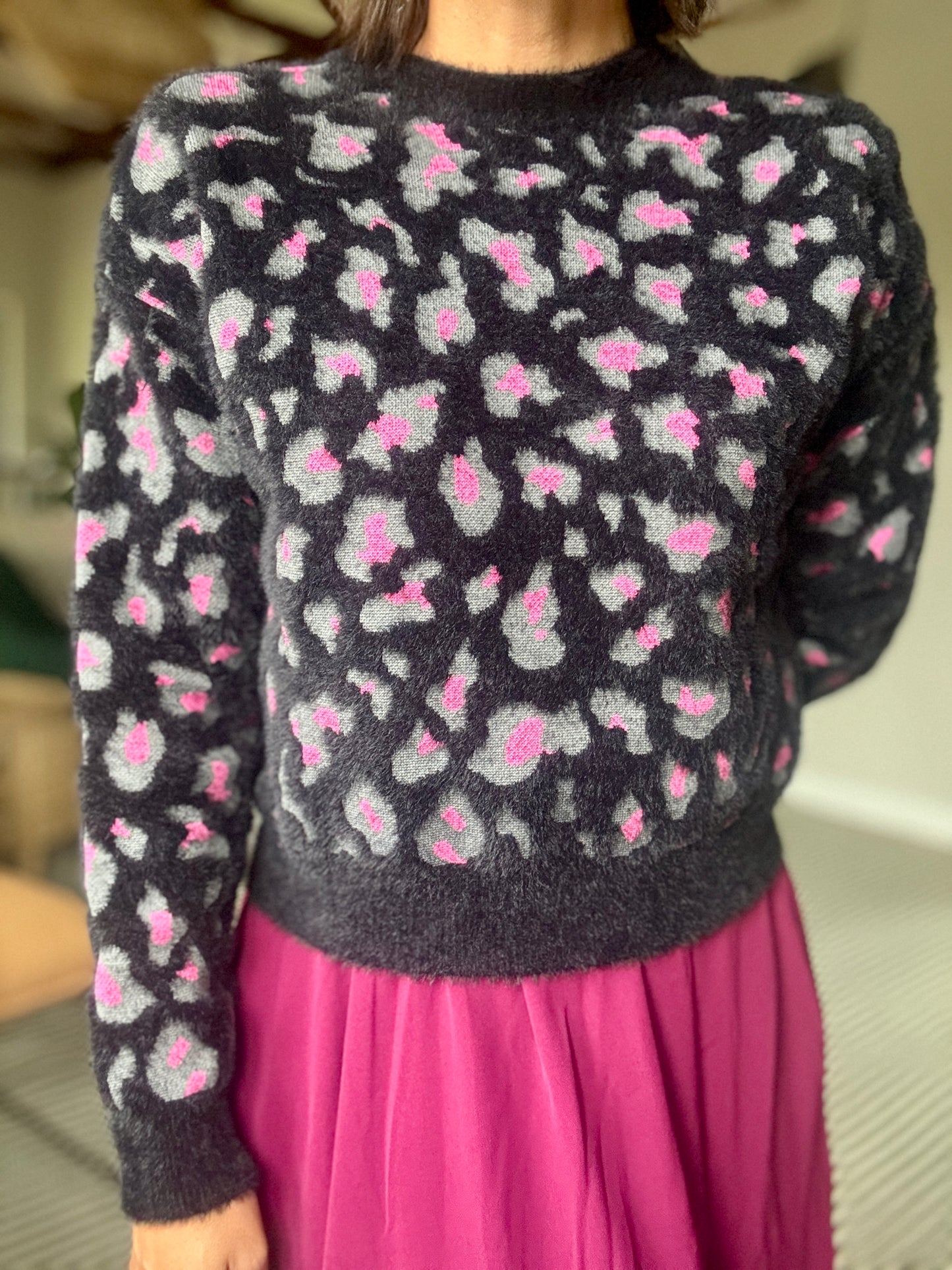 Black and Pink Leopard Jersey