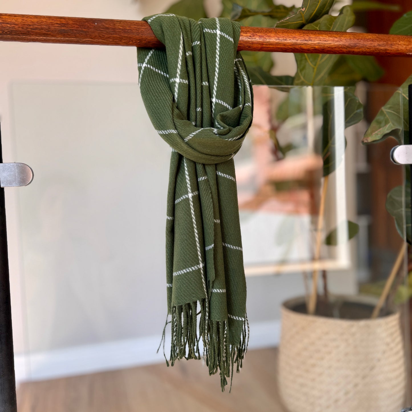Cozy Large Check Scarf