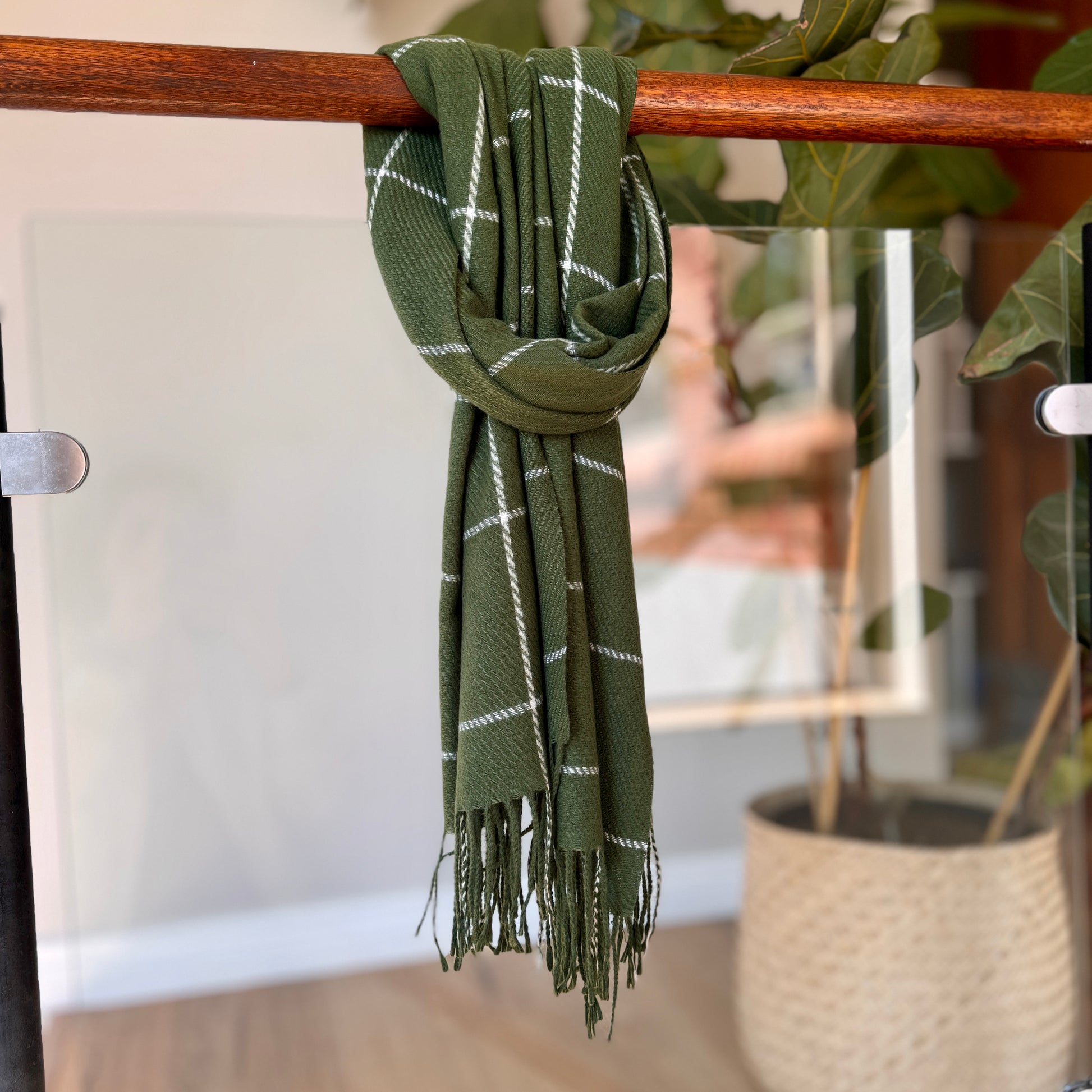 Cozy Large Check Scarf - iszi ONLINE