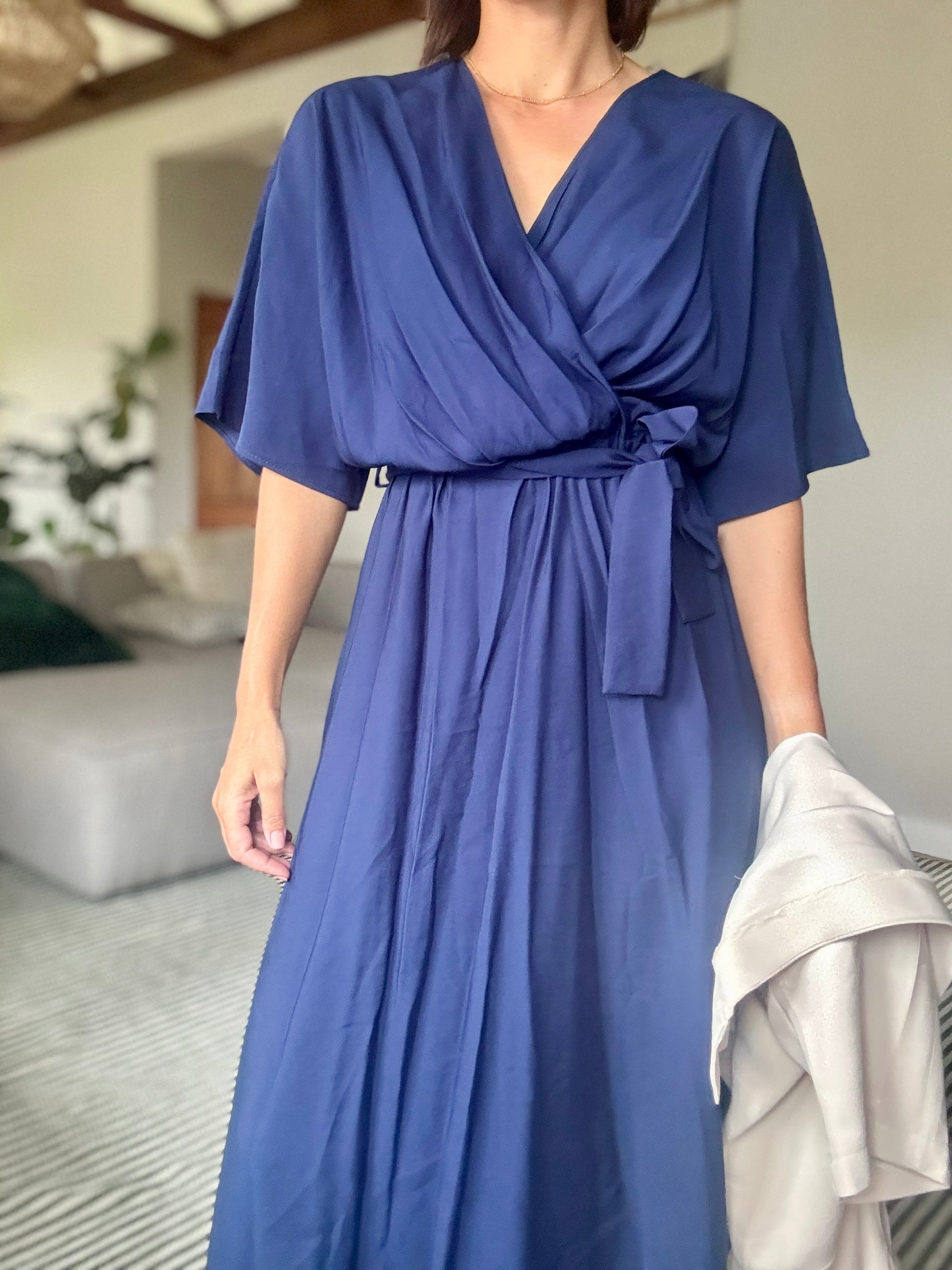 Navy Wrap Dress