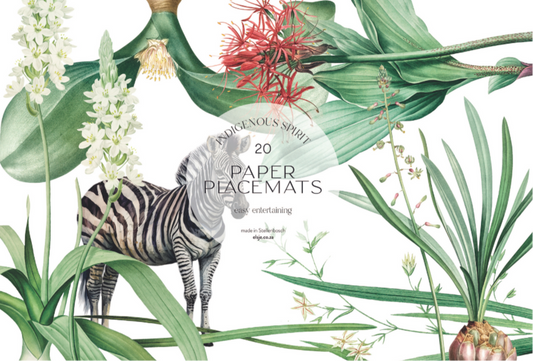 Indigenous Spirit Zebra Paper Placemats