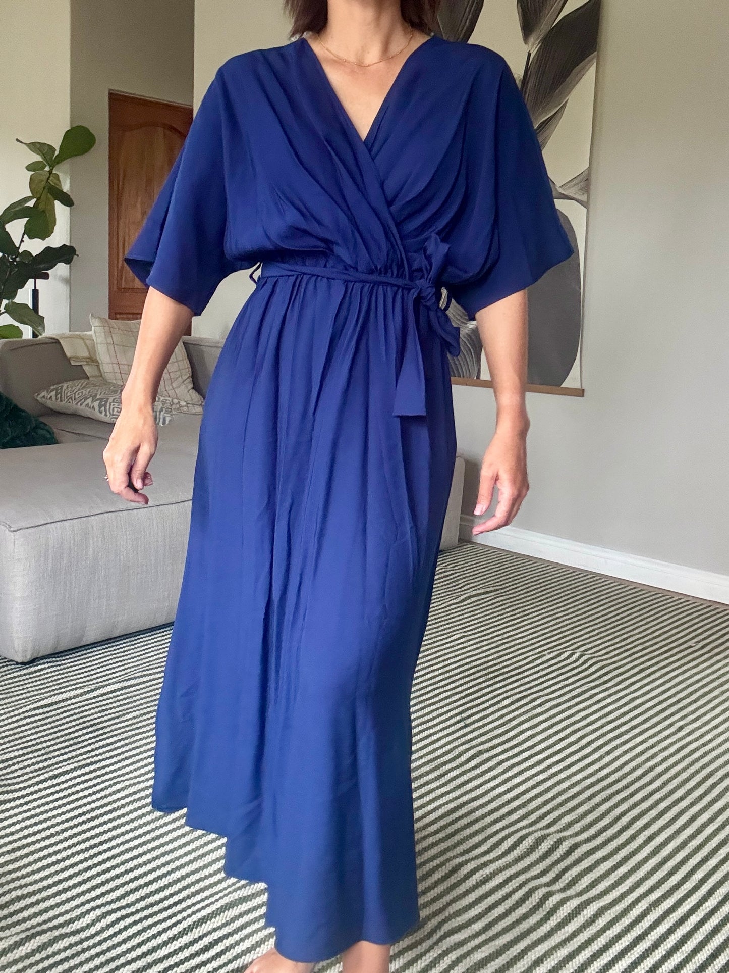Navy Wrap Dress