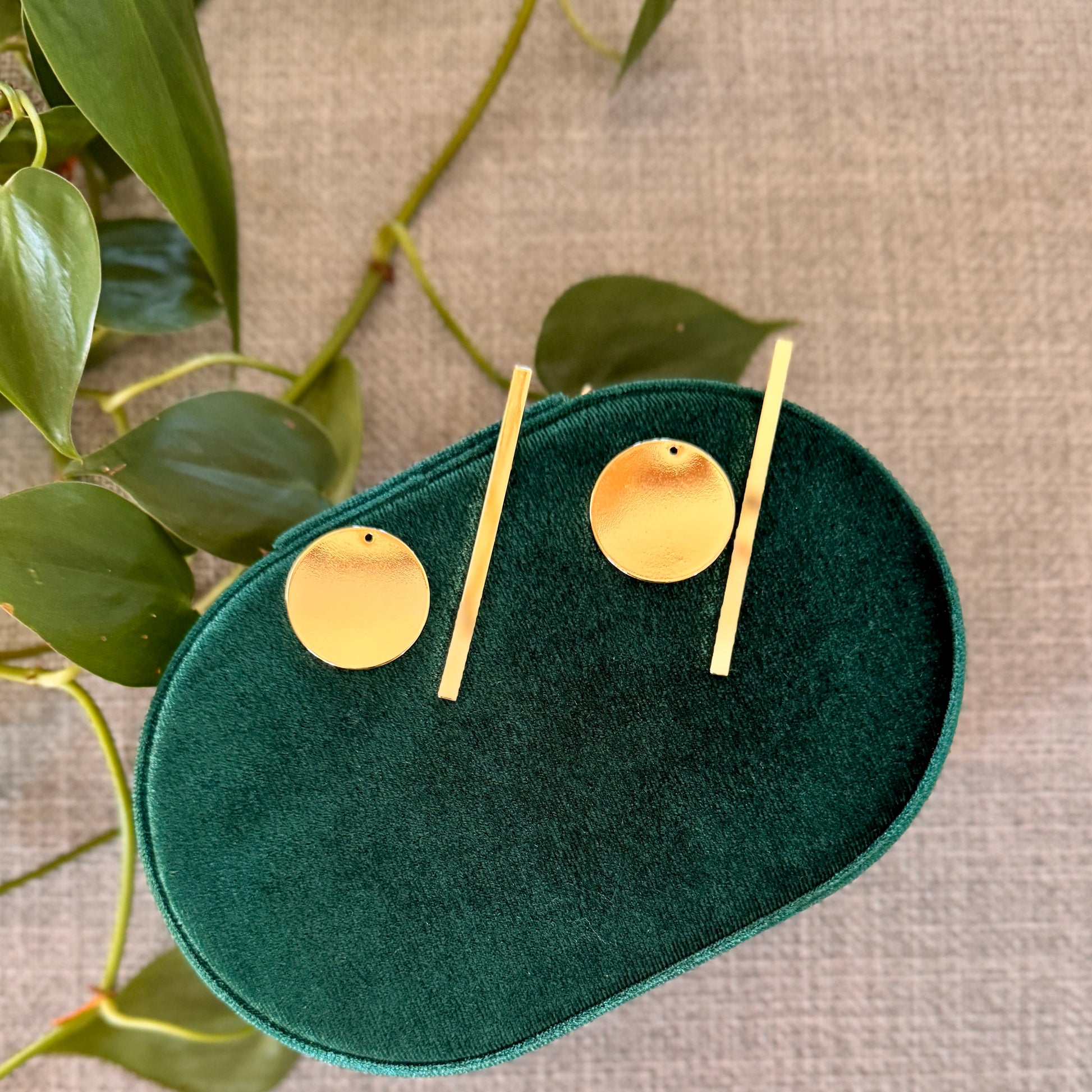 Two Piece Modern Earrings