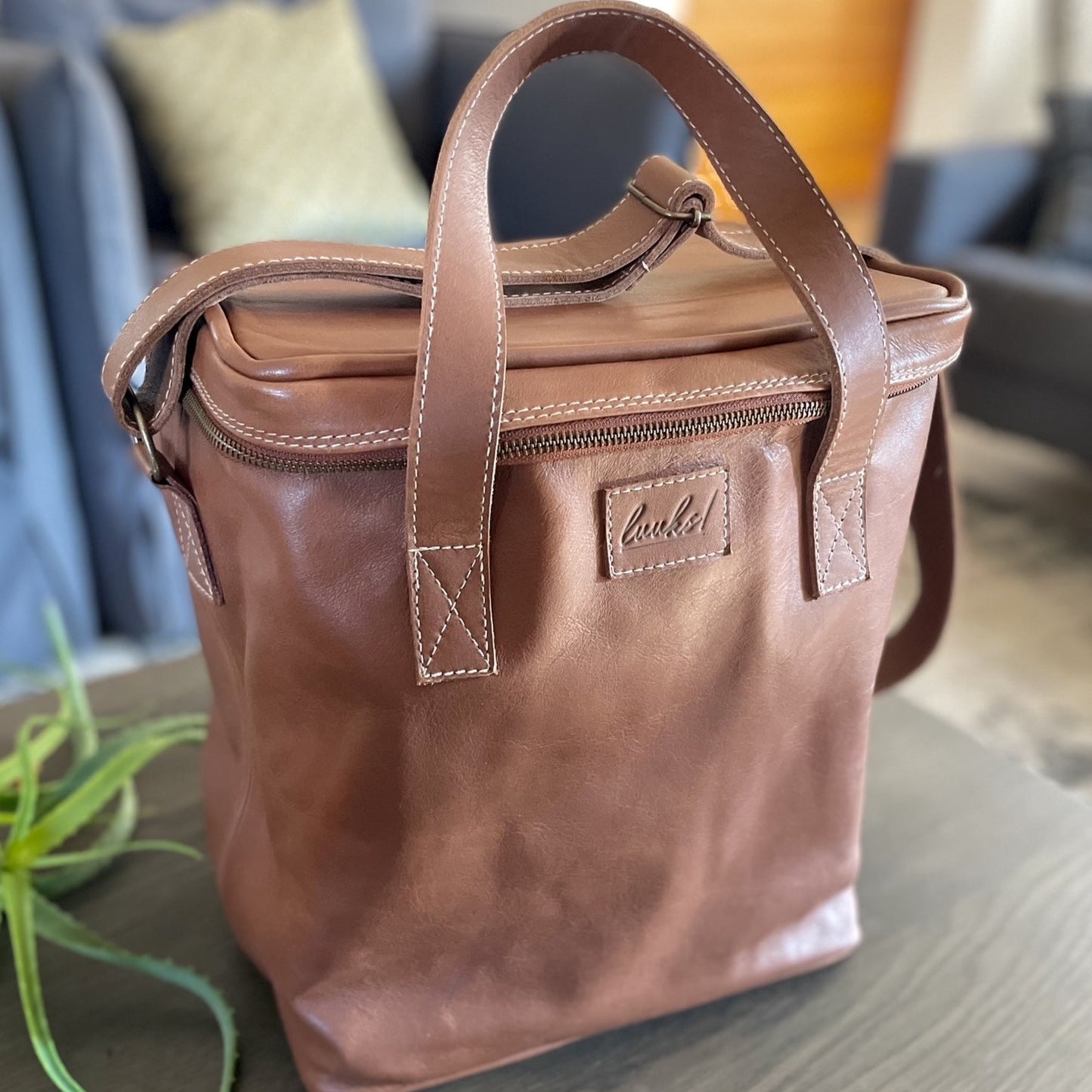 Joe Leather Wine Cooler Bag - 6 Bottles - iszi ONLINE