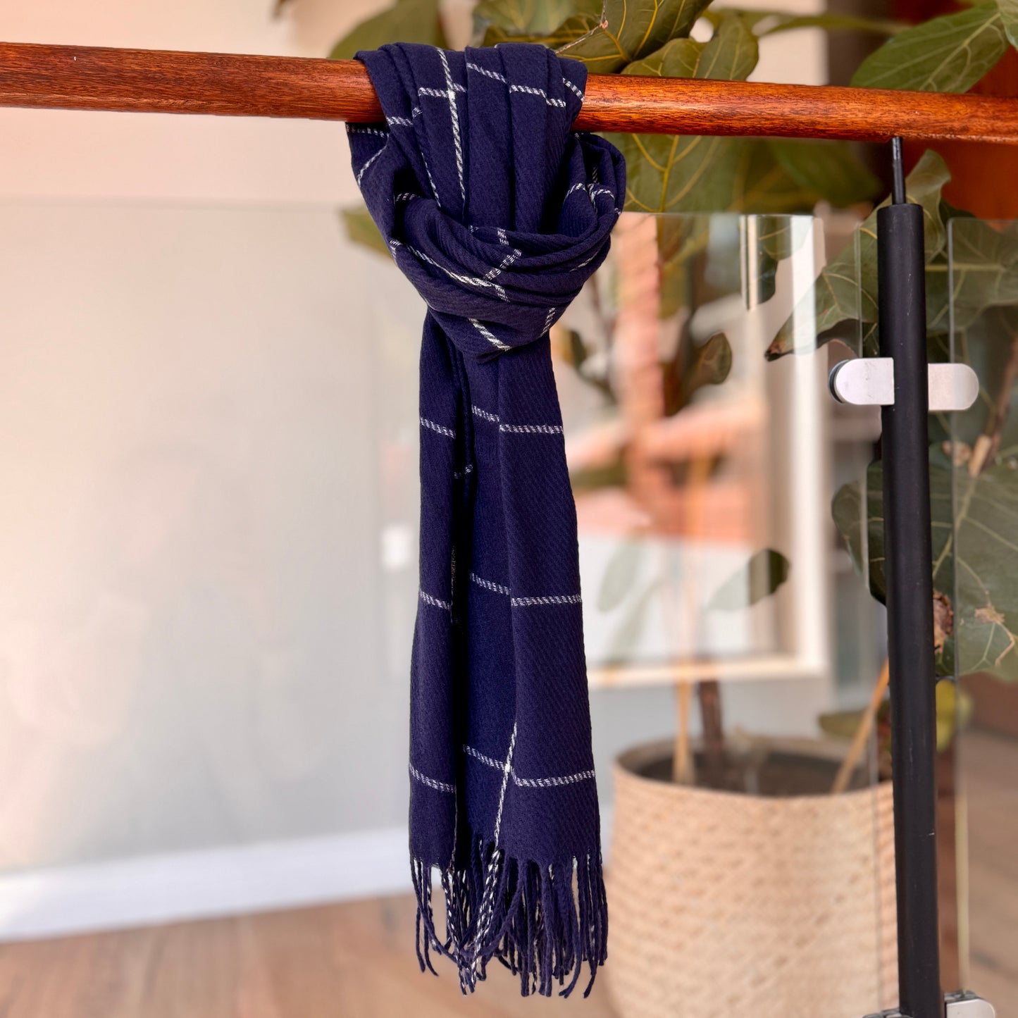 Cozy Large Check Scarf