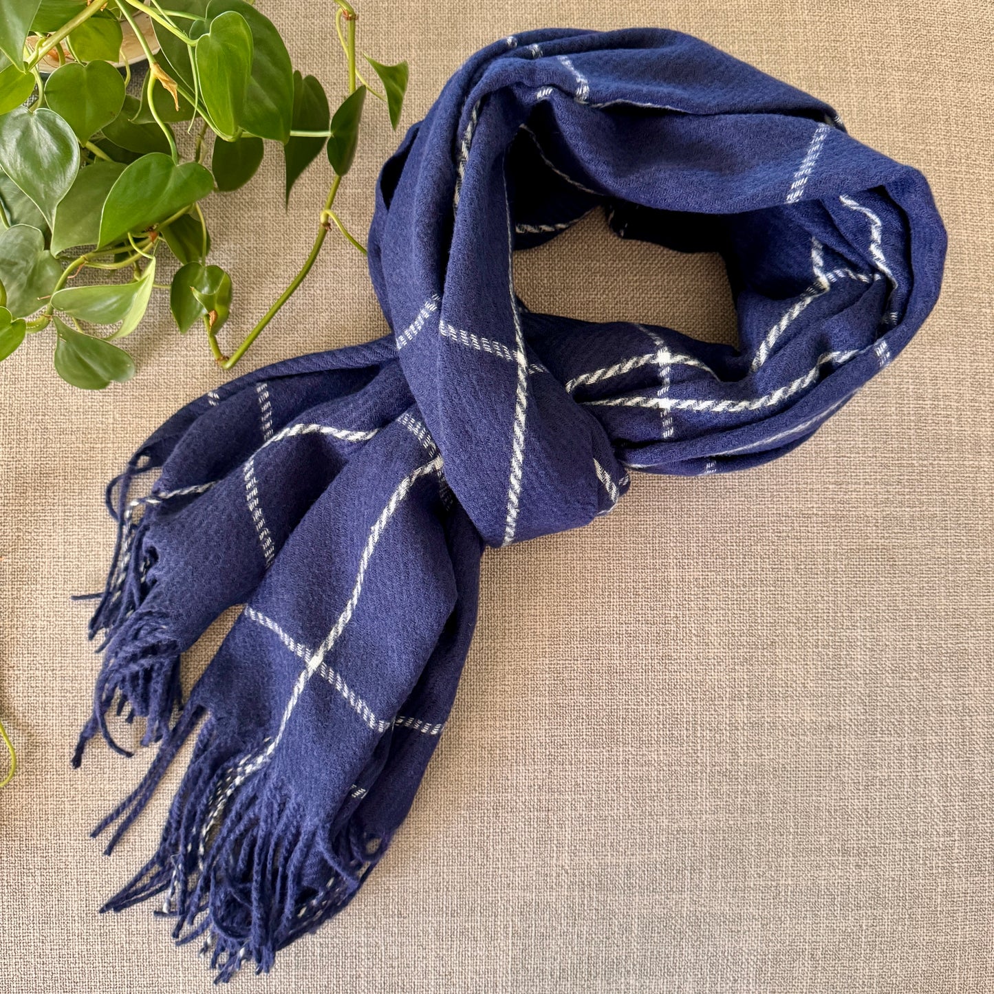 Cozy Large Check Scarf