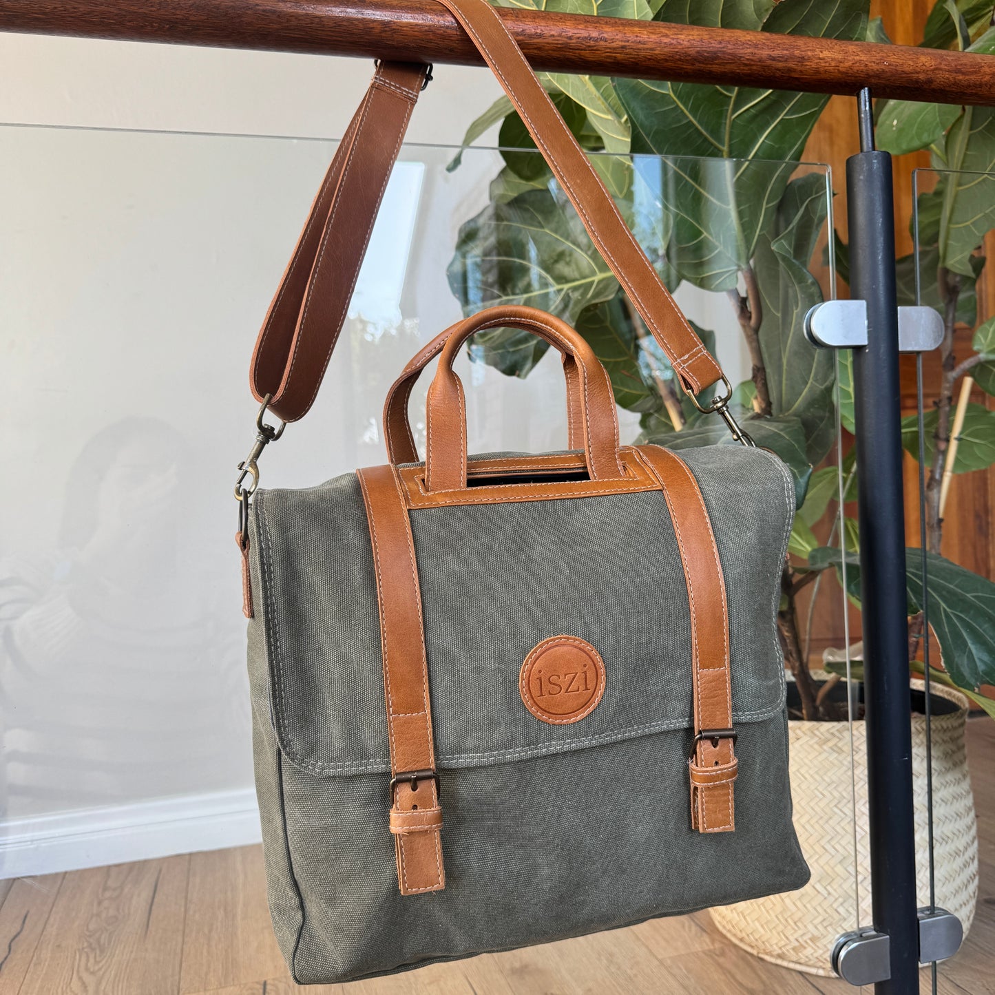 Canvas Laptop Bag in Graphite