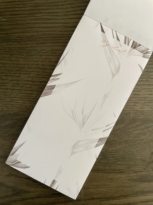 My List Notepad - Strelitzia interior