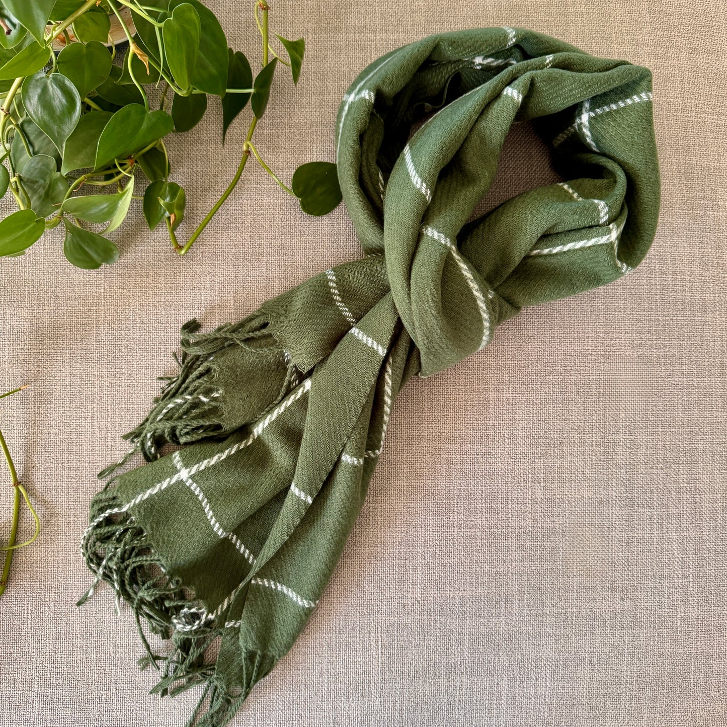 Cozy Large Check Scarf
