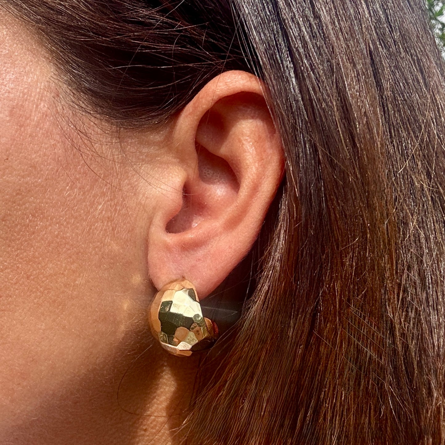 Beaten Gold Earrings