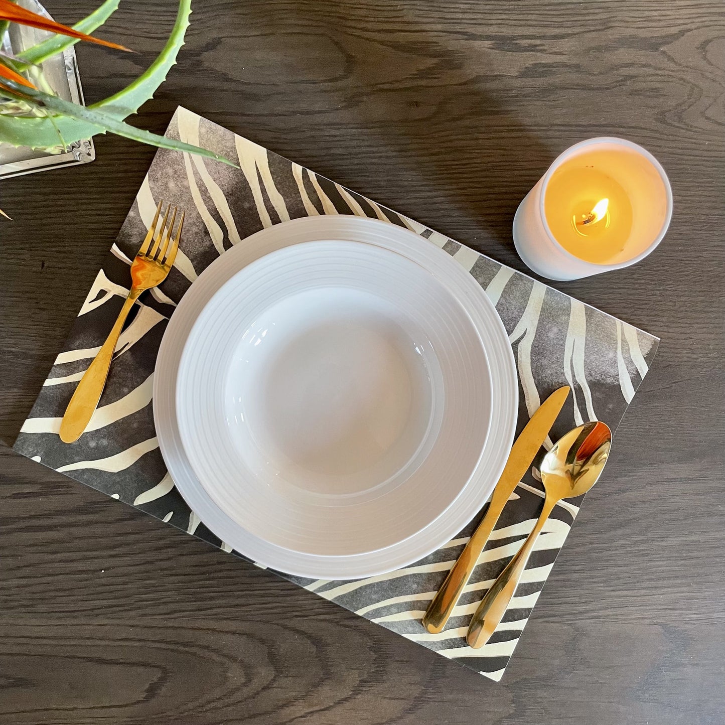Wildside Zebra Paper Placemats