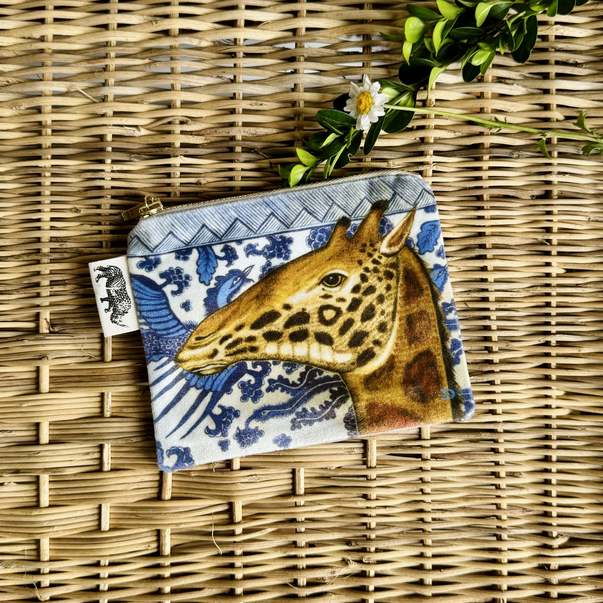 Velvet Giraffe Coin Purse