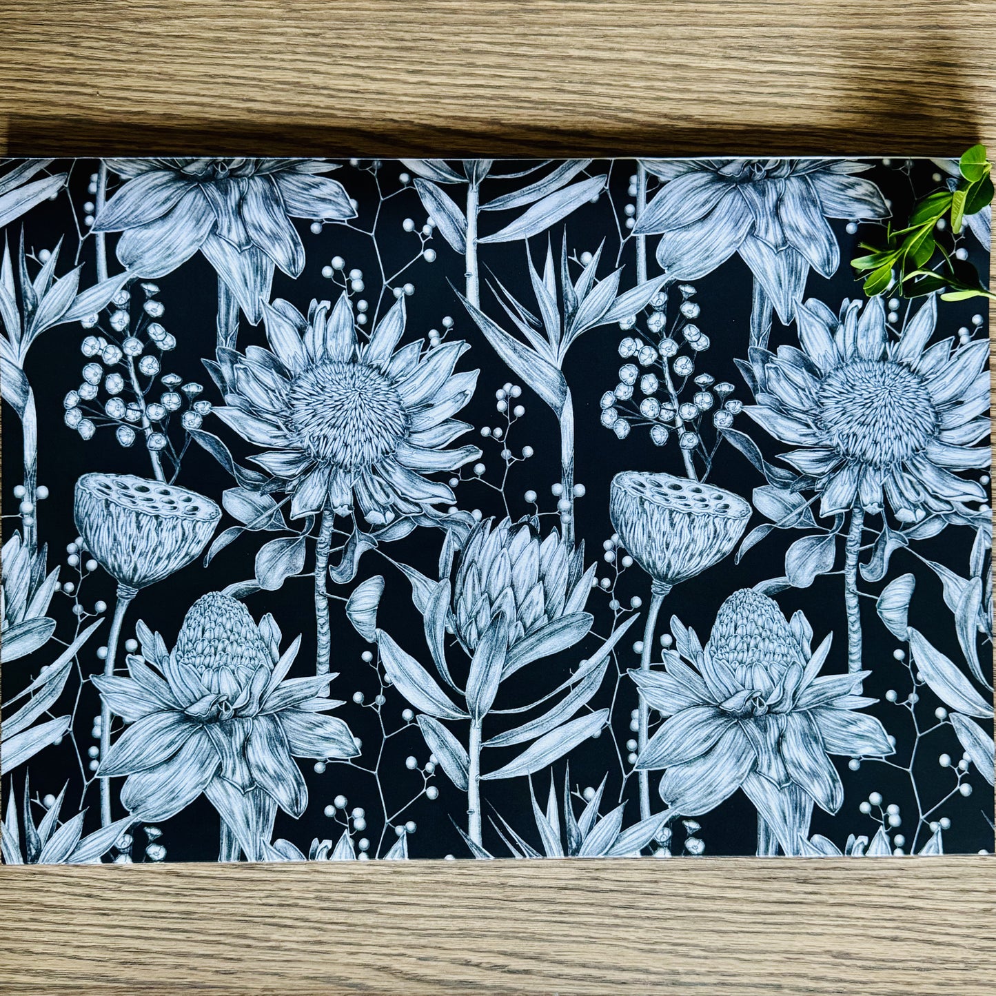 Grey Fynbos Paper Placemats - iszi ONLINE