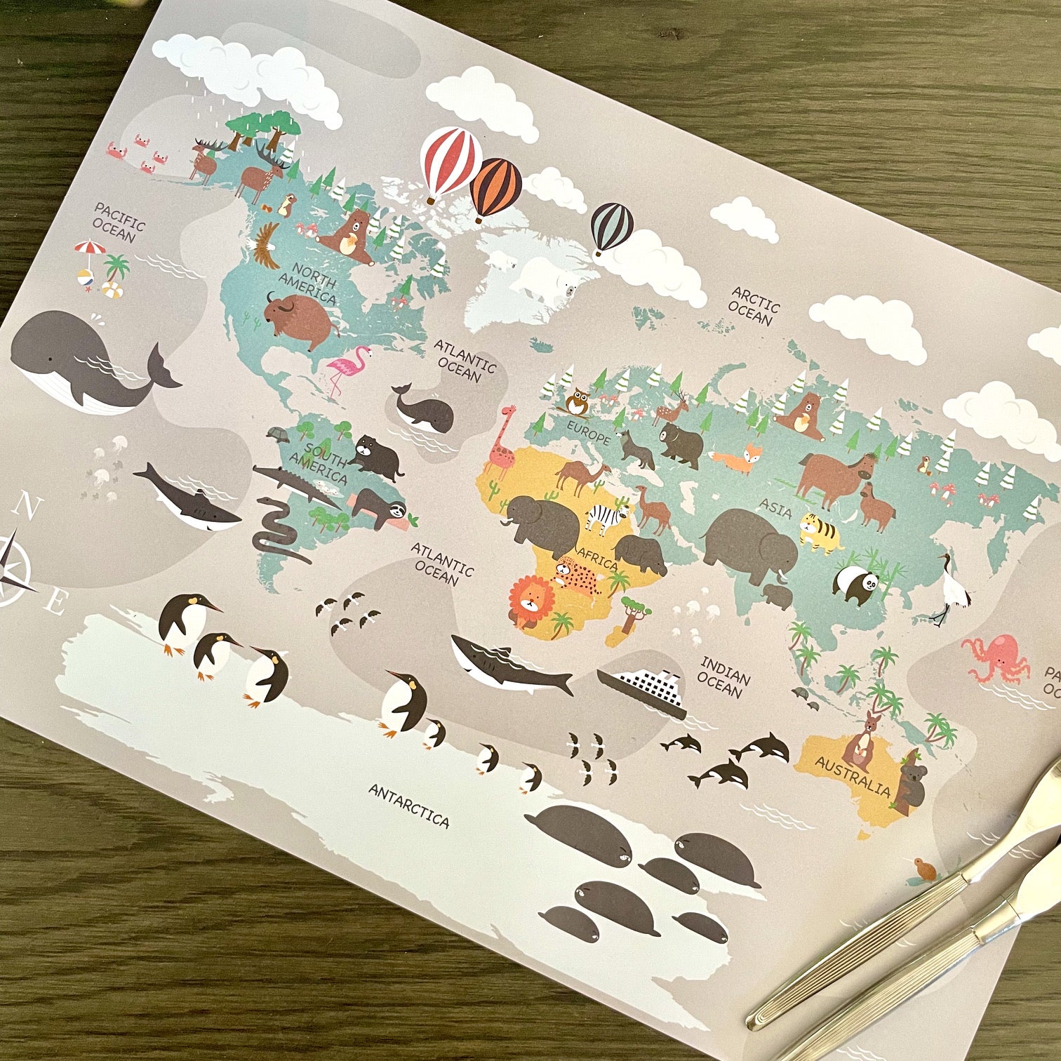 The World Map Paper Placemats