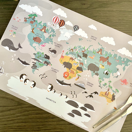 The World Map Paper Placemats