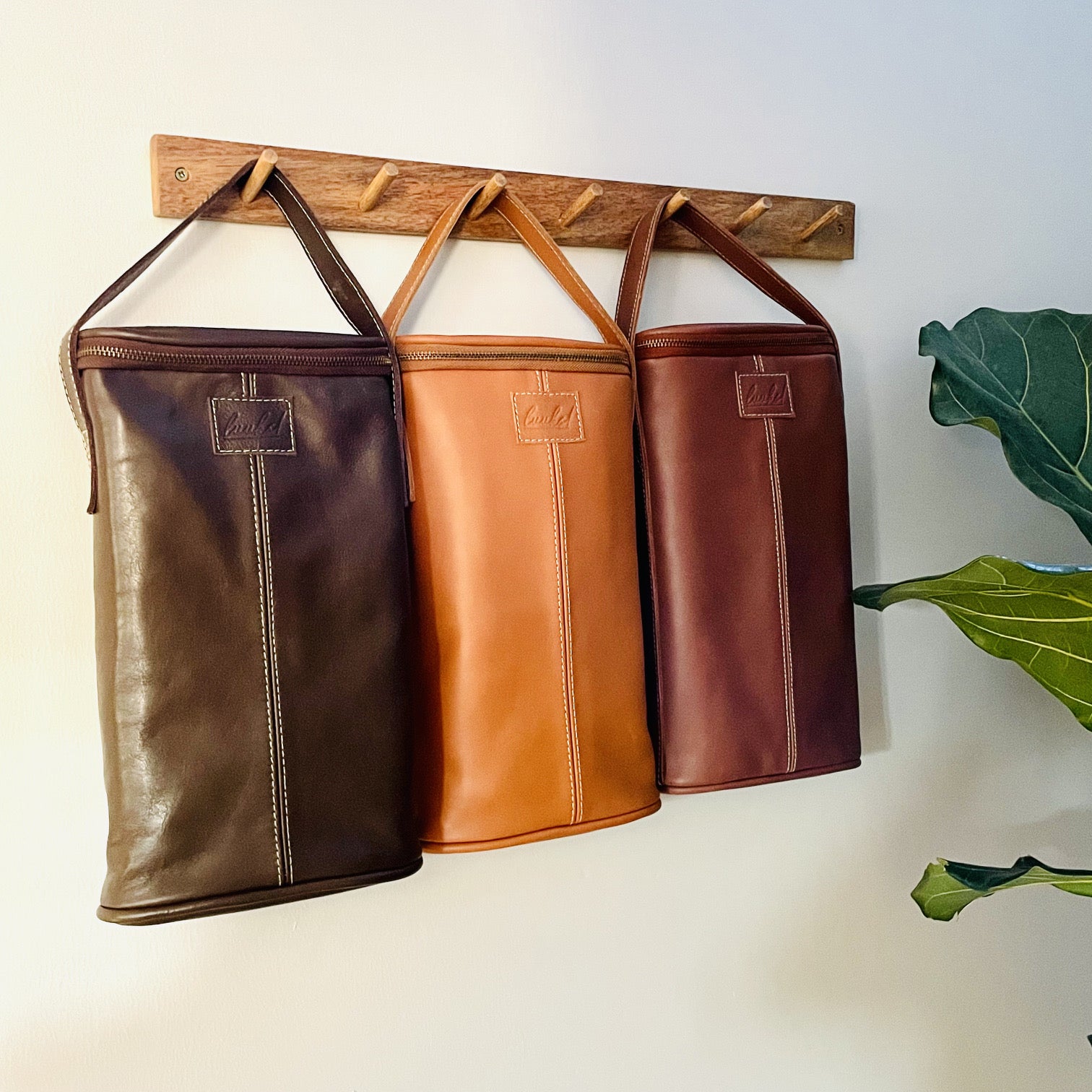 Leather Wine Cooler - 2 Bottles