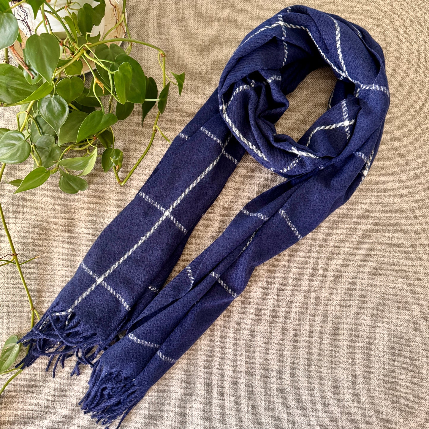 Cozy Large Check Scarf