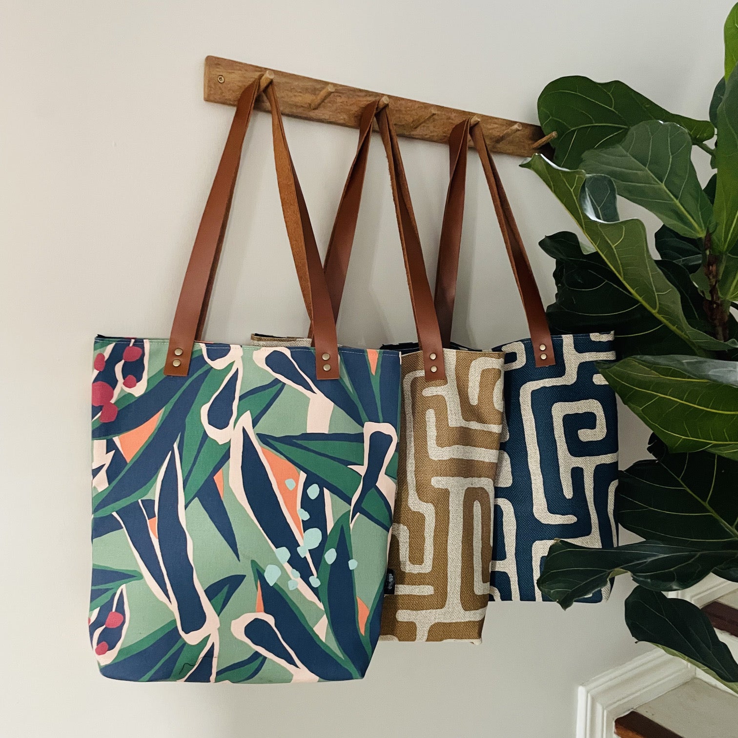 La Serano, Nola Desert and Nola Tranquille Fabric Tote Bags