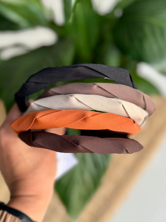 Thin woven Alice Band in 5 earthy colors - iszi ONLINE