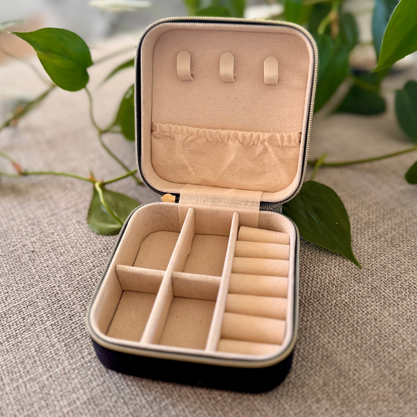 Suede Jewellery Box