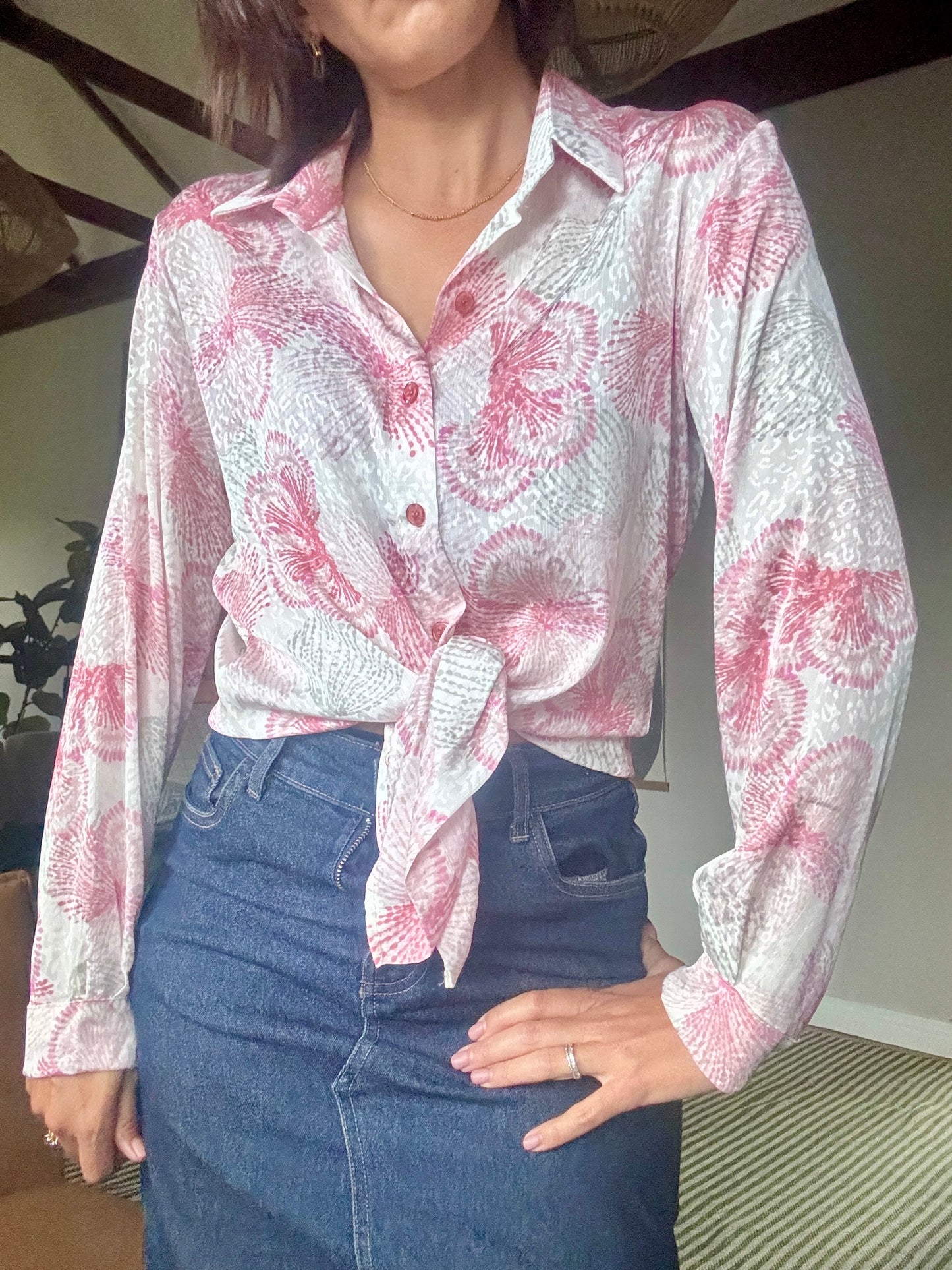 Sheer Hibiscus Shirt