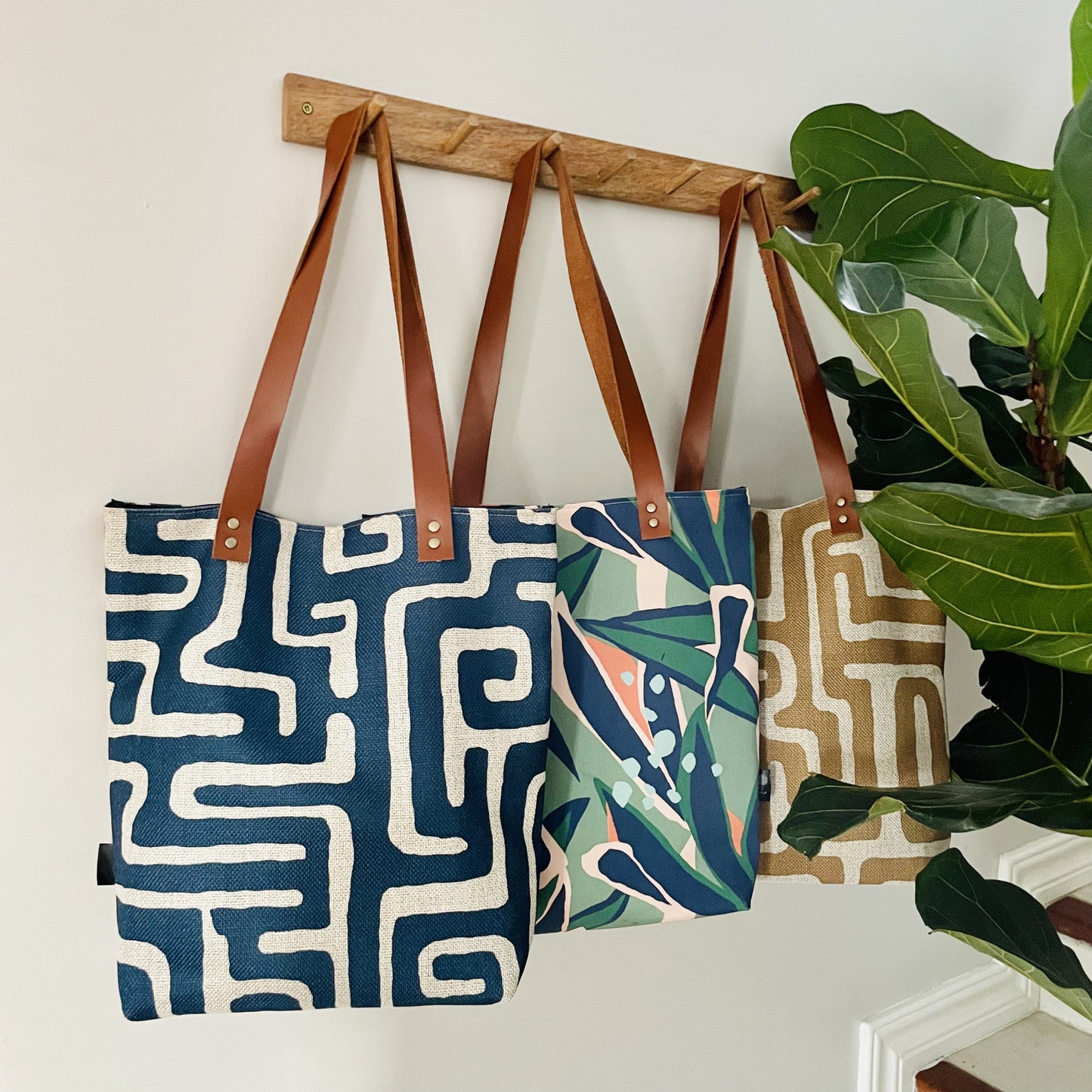 La Serano, Nola Desert and Nola Tranquille Fabric Tote Bags