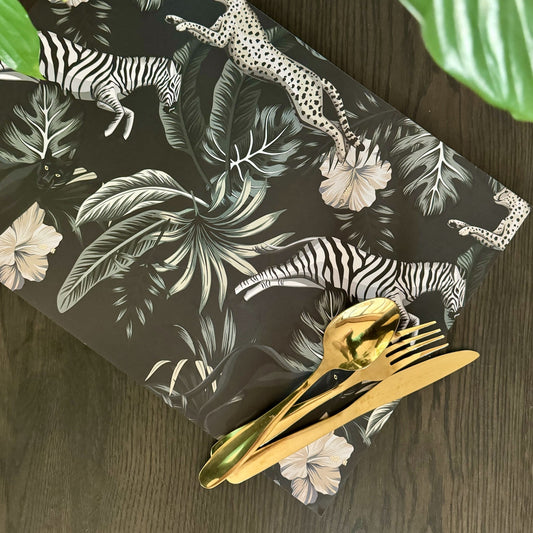 Vintage Black Panther Paper Placemats - iszi ONLINE