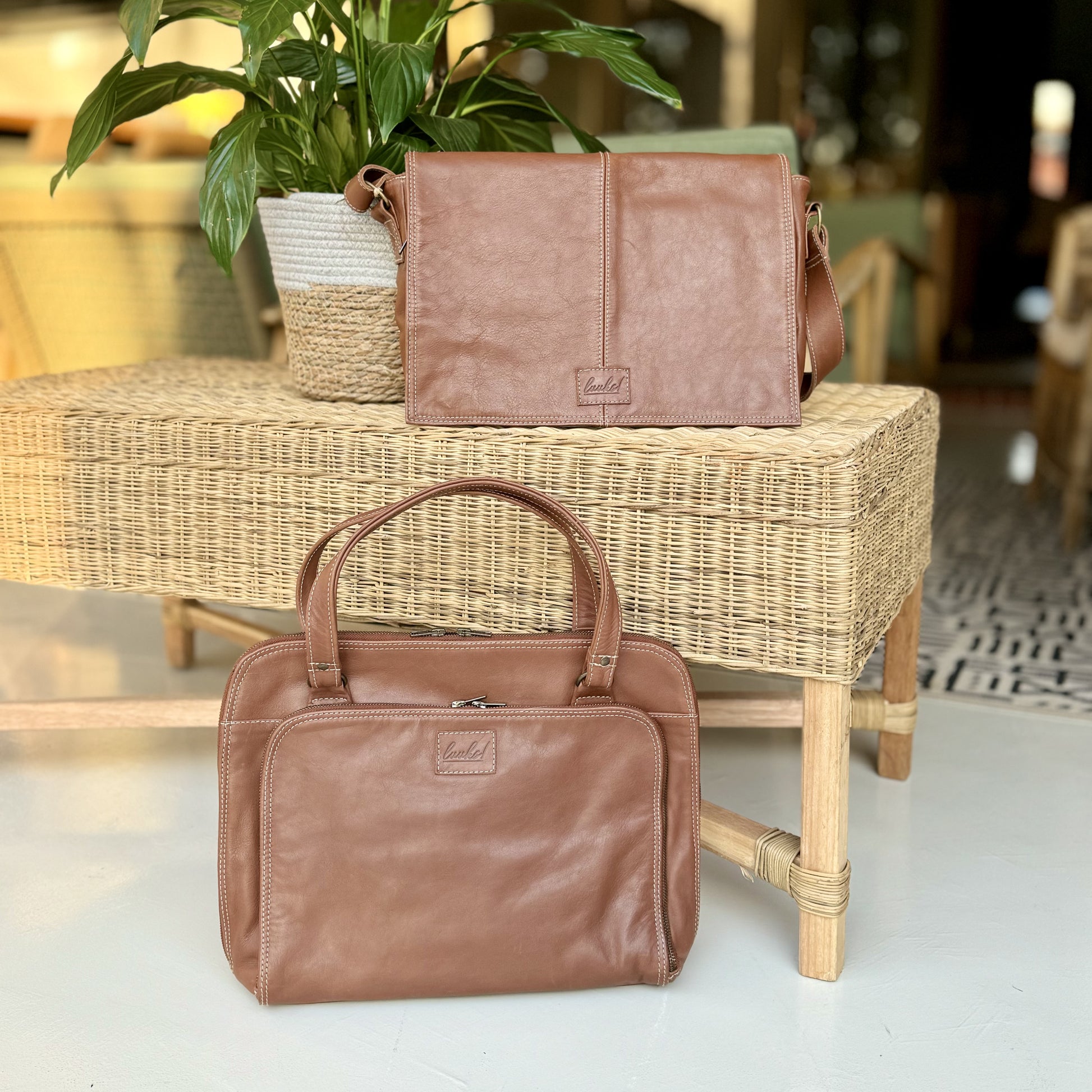 Leather Laptop Bag - Charles - iszi ONLINE
