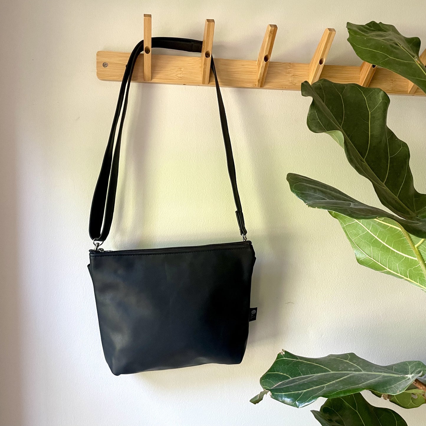 Black Leather Stowe Bag