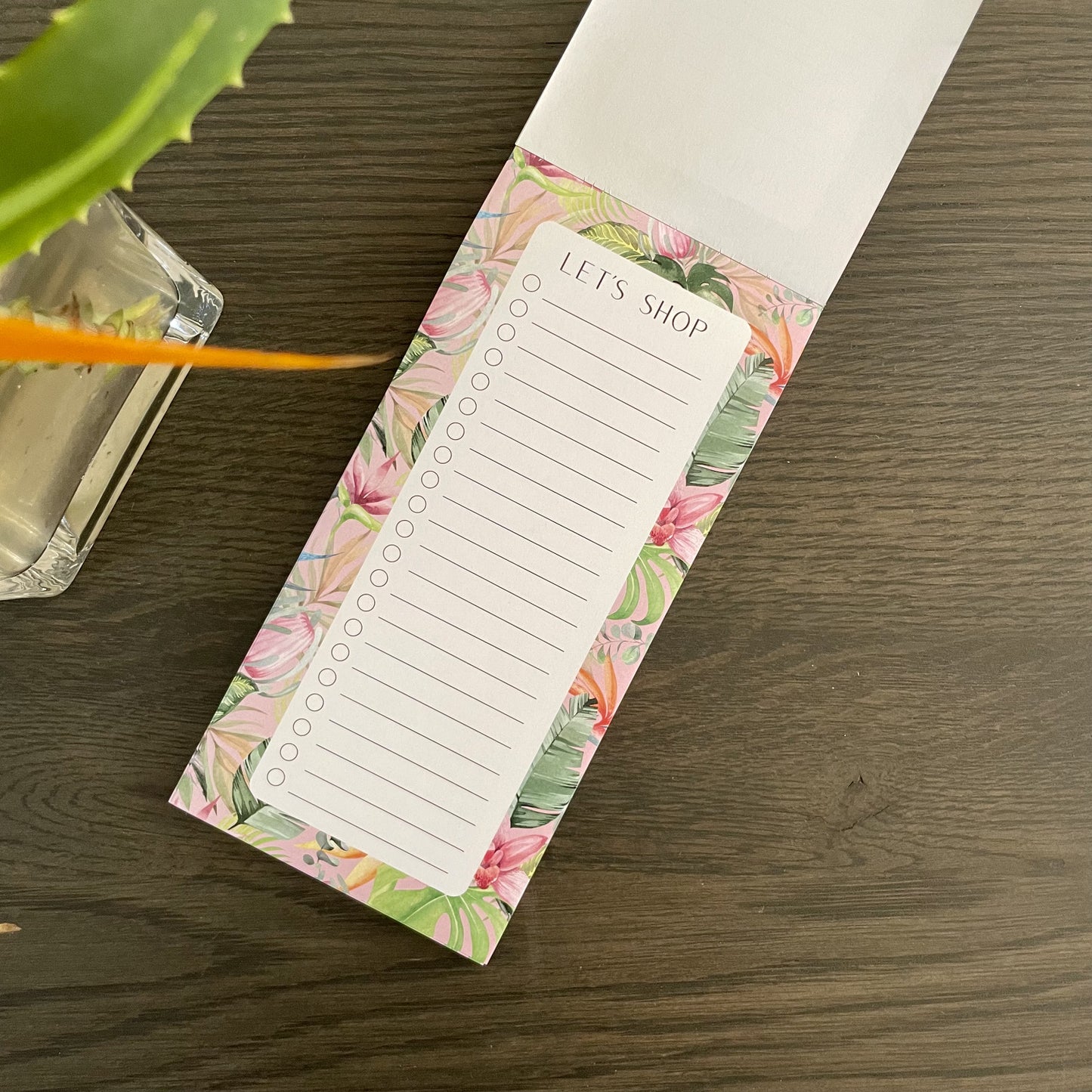 Lets Shop Notepad - Orchid Tropics interior