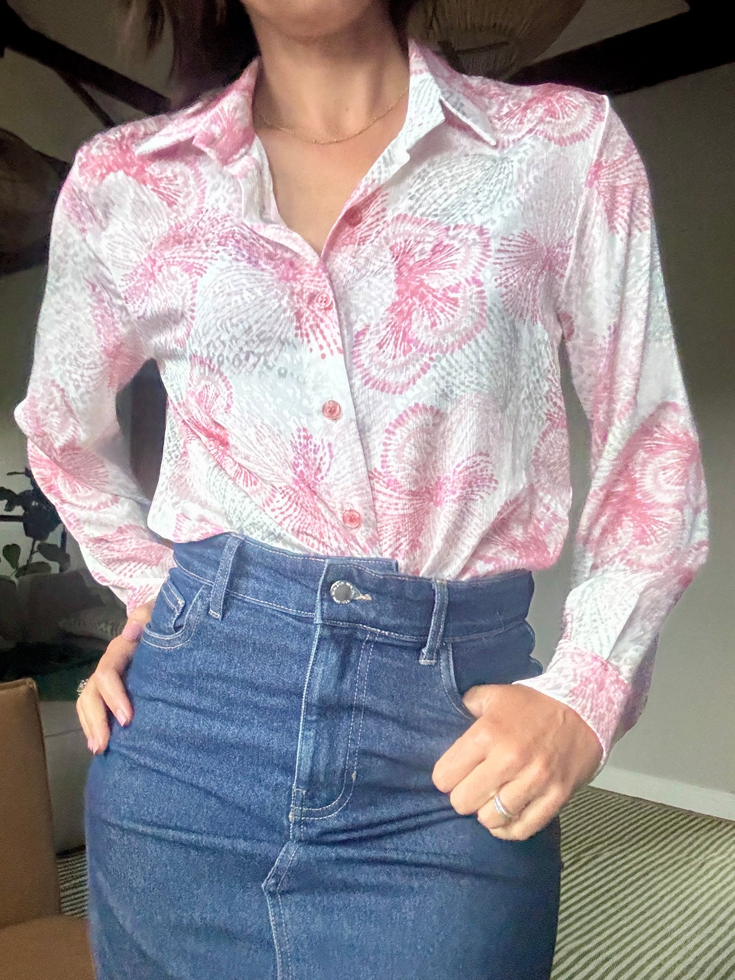 Sheer Hibiscus Shirt - iszi ONLINE