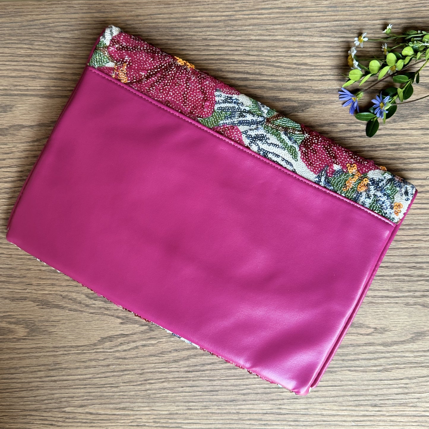 Floral Sequence Clutch Bag - iszi ONLINE