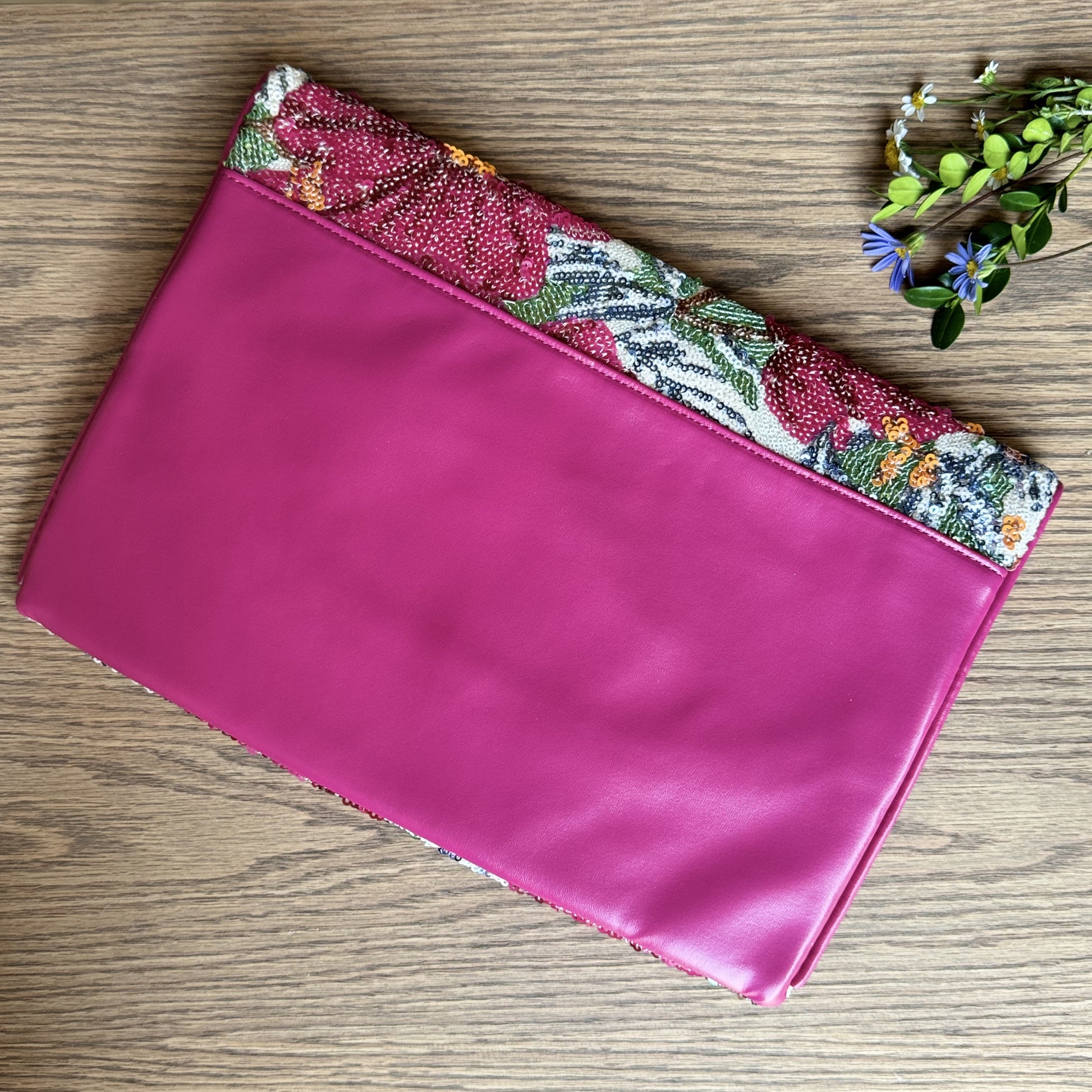 Floral Sequence Clutch Bag - iszi ONLINE