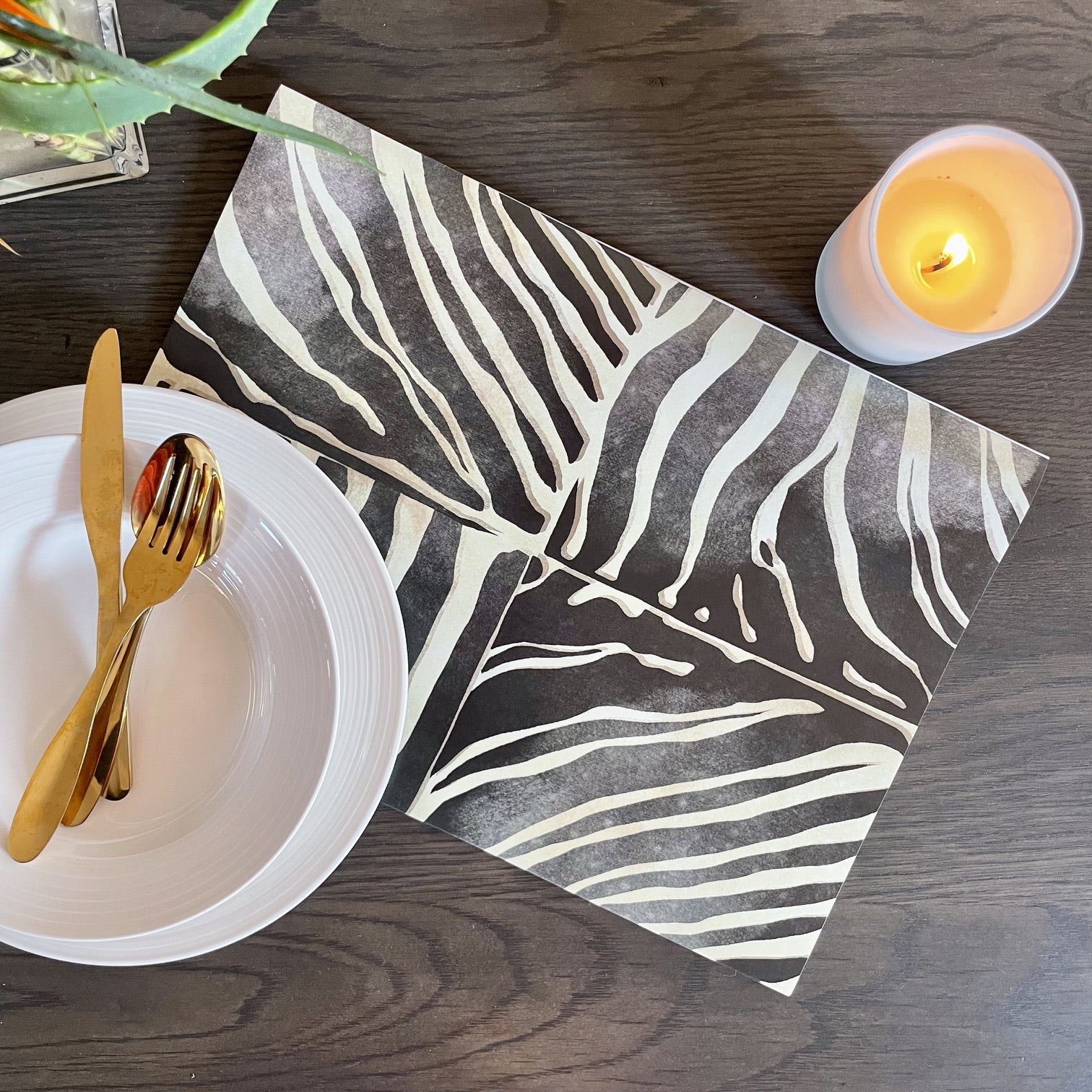 Wildside Zebra Paper Placemats