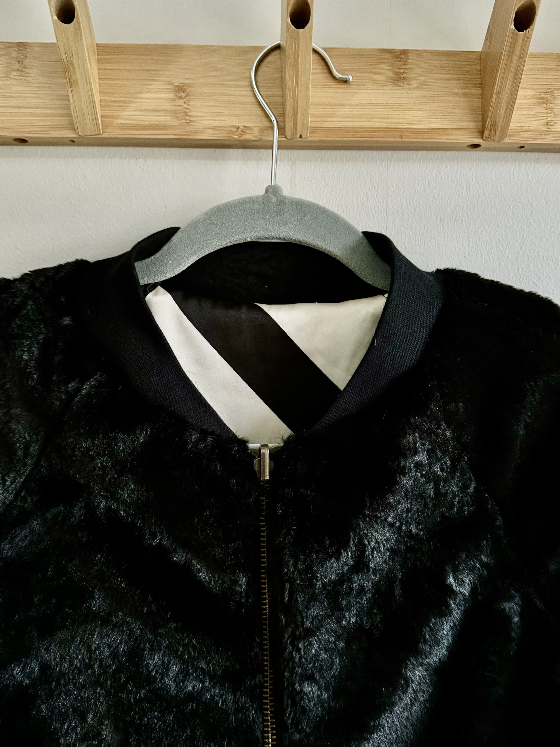 Reversible Bomber Jacket Houndstooth - iszi ONLINE