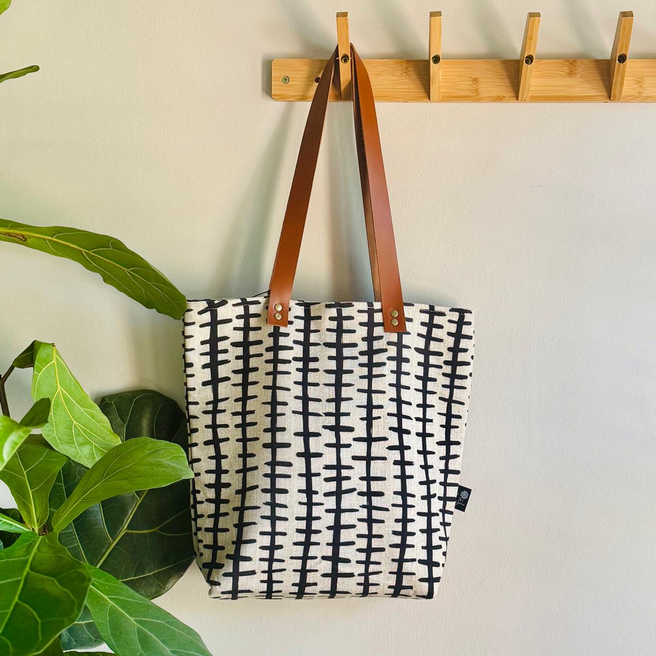 Leather and Fabric Tote Bags - iszi ONLINE
