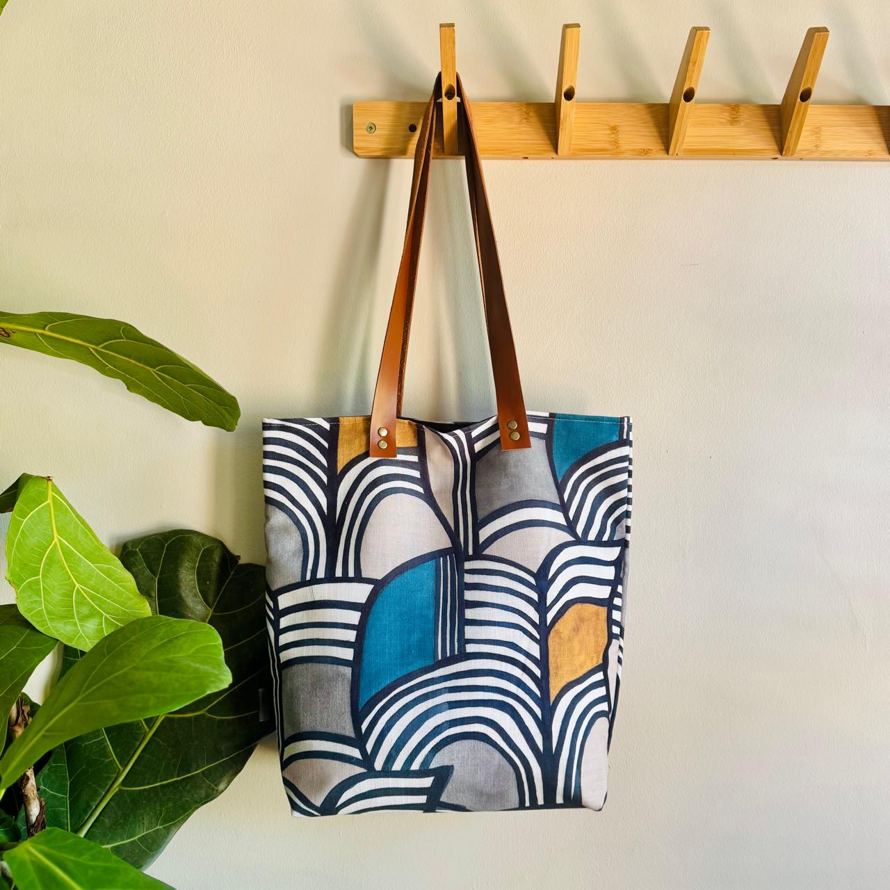 Leather and Fabric Tote Bags - iszi ONLINE