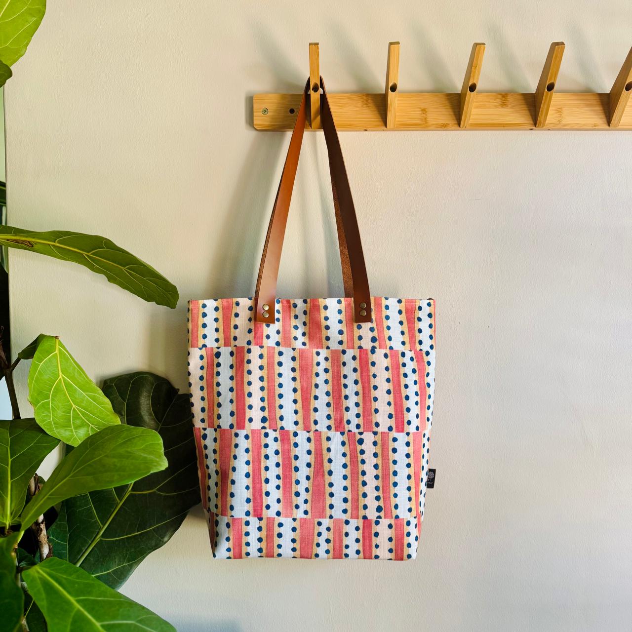 Leather and Fabric Tote Bags - iszi ONLINE
