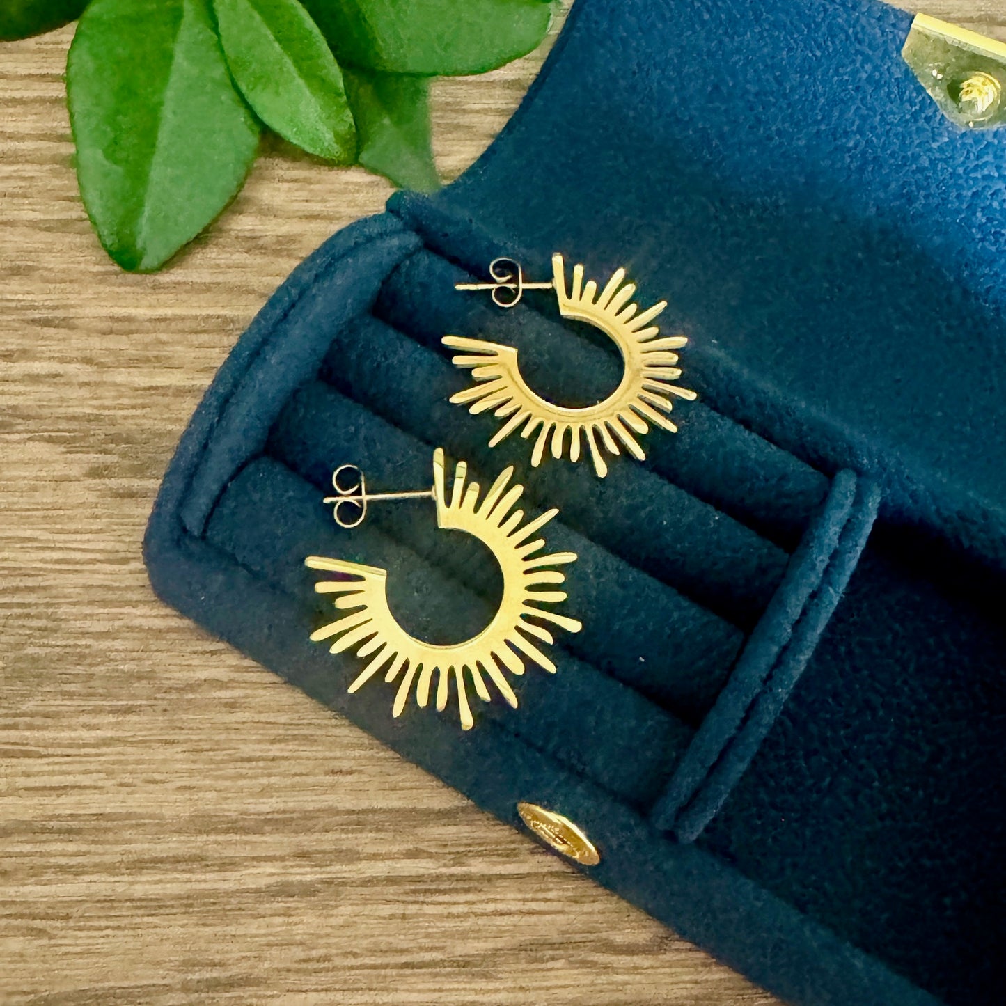 Sunray Hoop Earrings