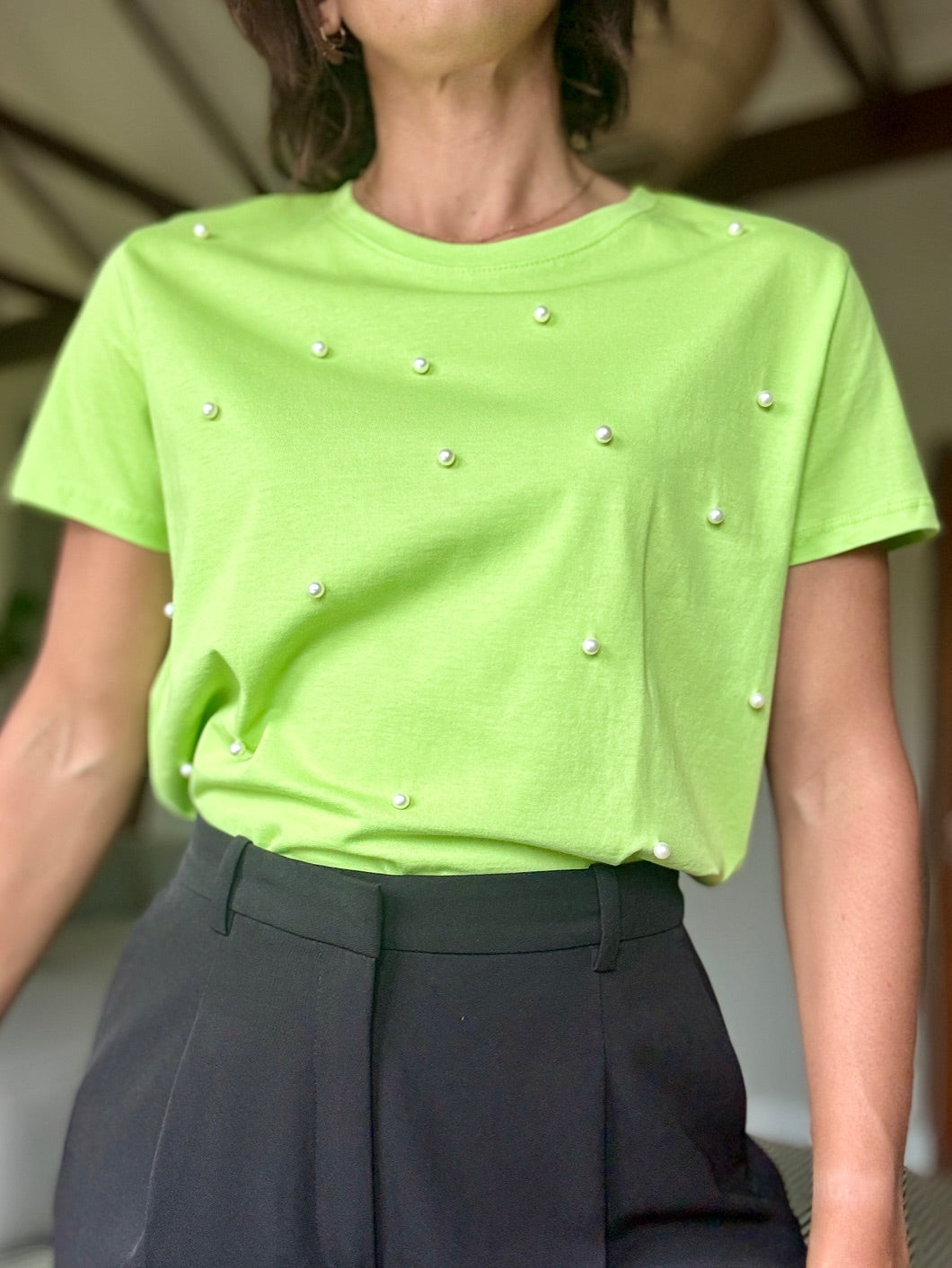 T-Shirt with Pearls
