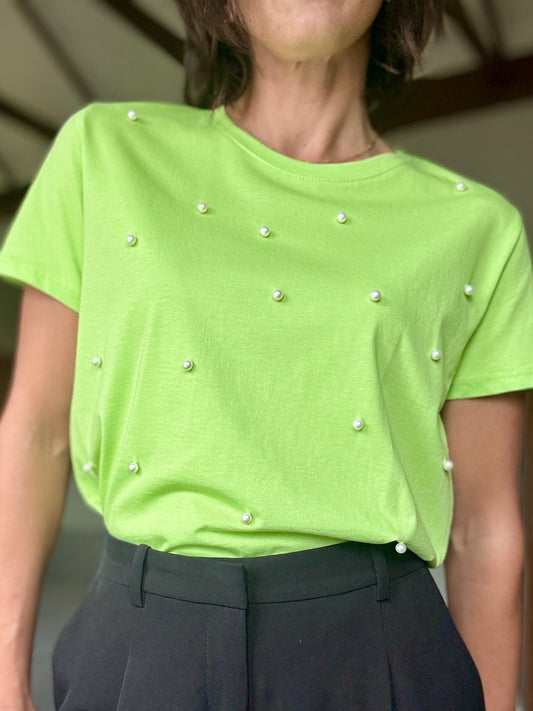 T-Shirt with Pearls