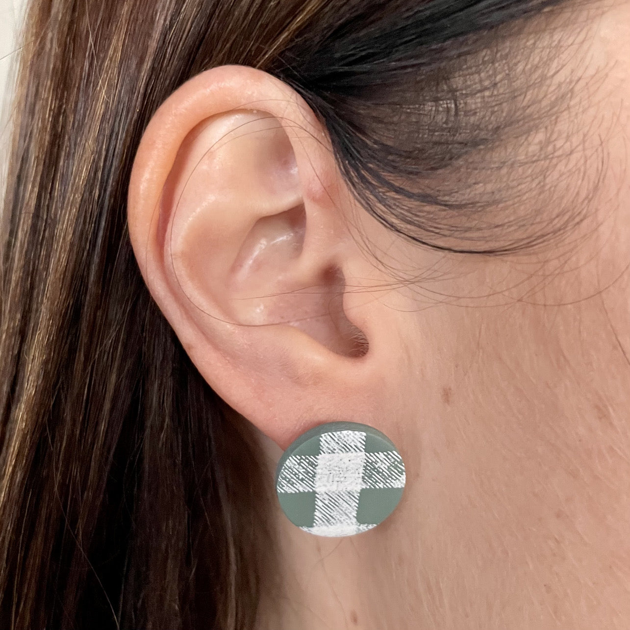 Light Sage Polymer Clay Drop Earrings (Set of 2) - iszi ONLINE