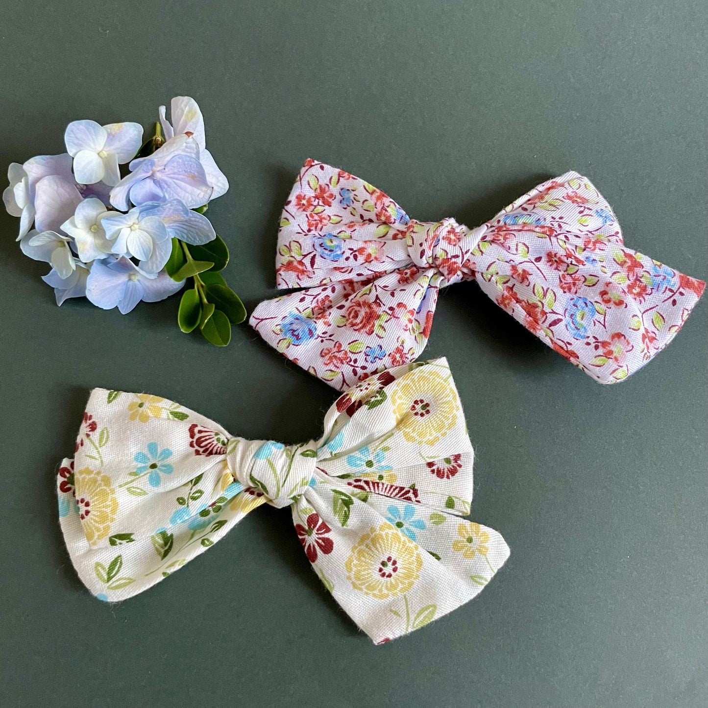 Large Girls Hair Clips- Yellow and Orange Floral - iszi ONLINE