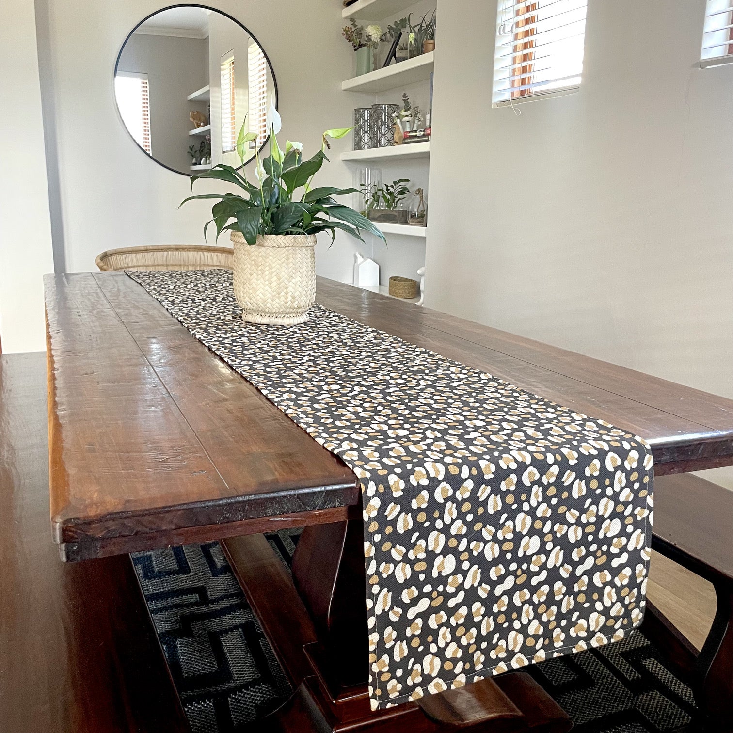 Table Runner in Tip Toe Saffron 2.4 x 0.4m