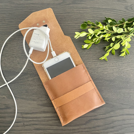 Leather Cellphone Charger Pouch - iszi ONLINE