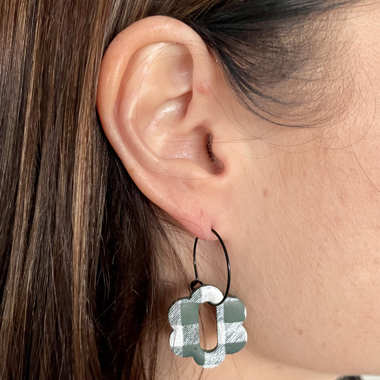 Dark Sage Polymer Clay Drop Earrings (set of 2) - iszi ONLINE