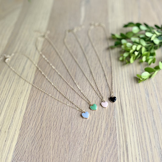 Girls Heart Pendant Necklaces - iszi ONLINE